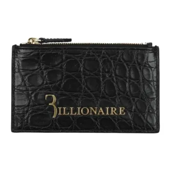 BILLIONAIRE BOYS CLUB Leather Card Holder Wallet Men's Black