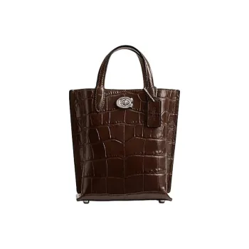 COACH Willow Cow Leather Tote Bag Shopping Bag Handbag Small Size Women's Maple Leaf