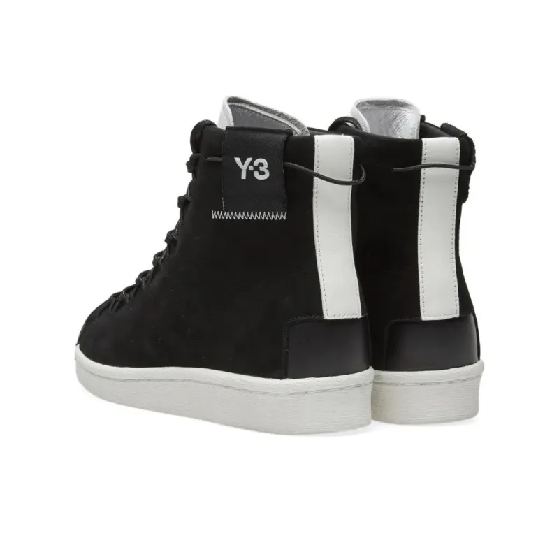 Adidas Y 3 Super High Black White-2