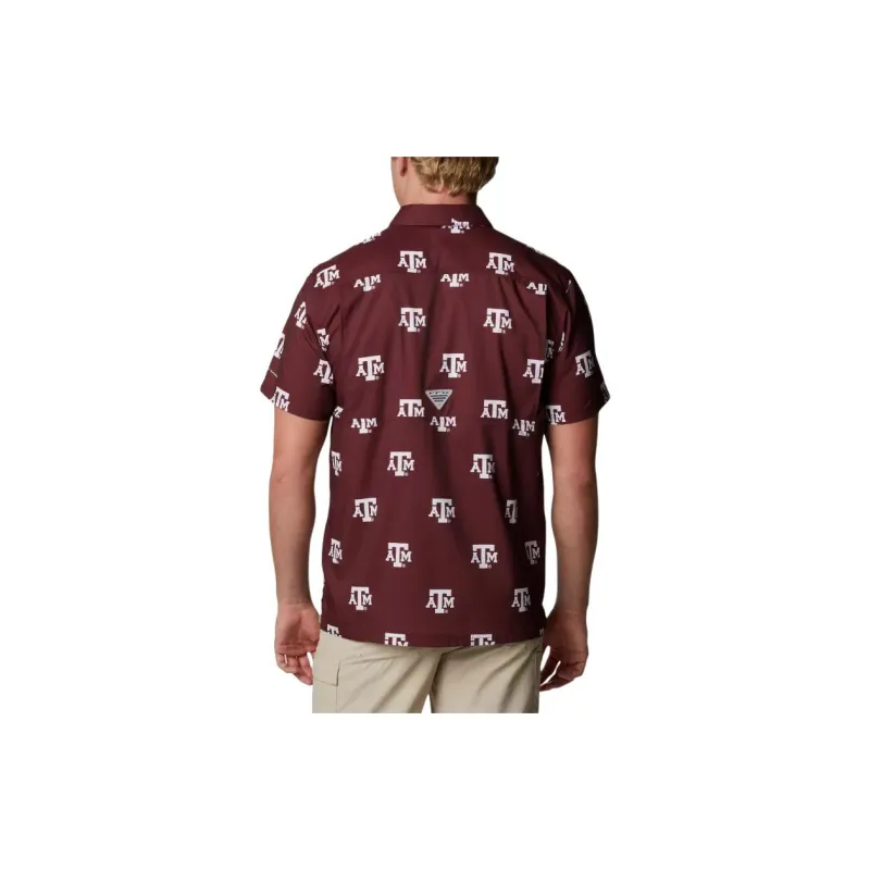 Columbia Collegiate PFG Super Slack Tide™ Shirt Men's Dark Brown-1