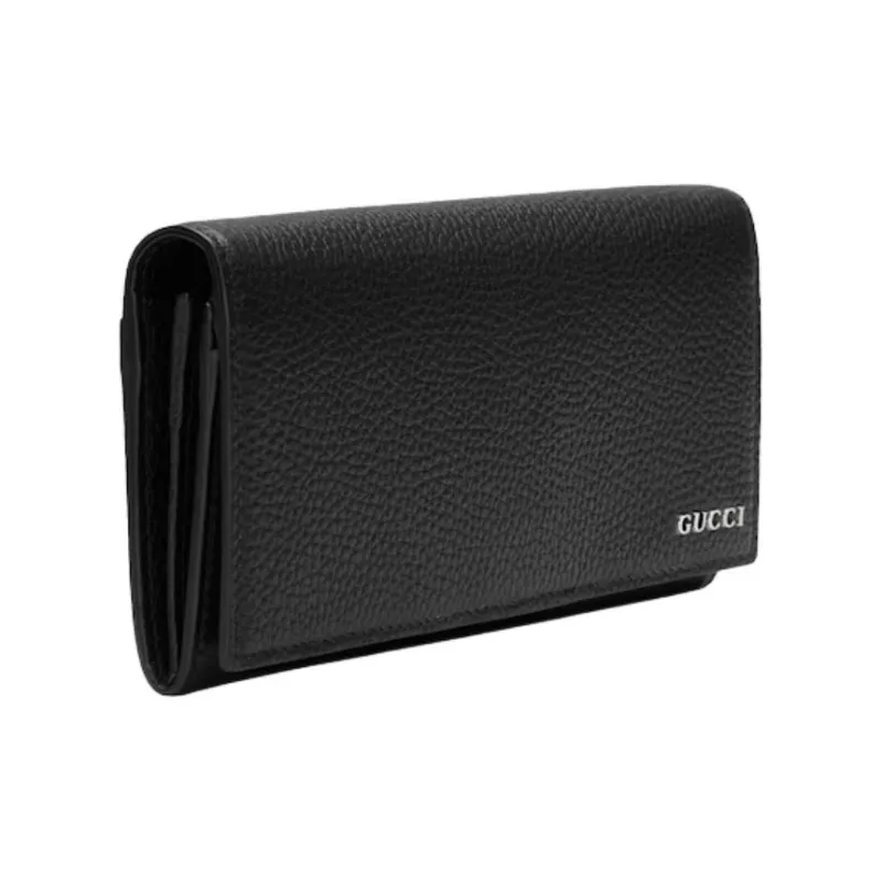GUCCI Leather Coin Purse Men's Black-1