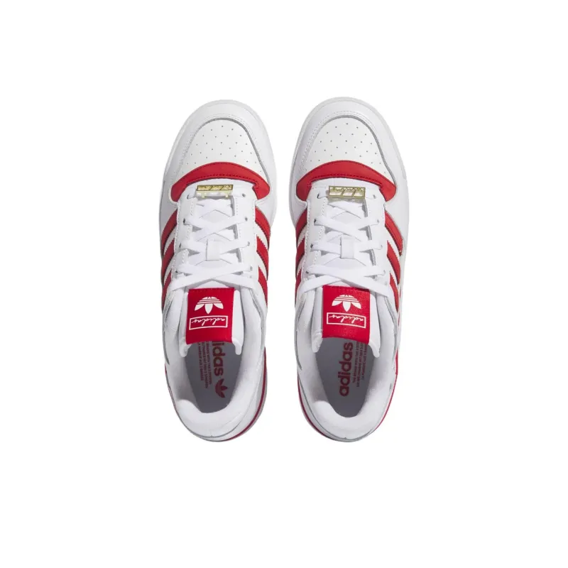 Forum Adidas Originals Low Classic 'White Scarlet Embroidered Heart'-4