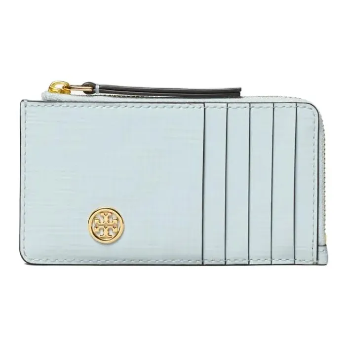 TORY BURCH Textured Leather Wallet Women's Light Blue-0