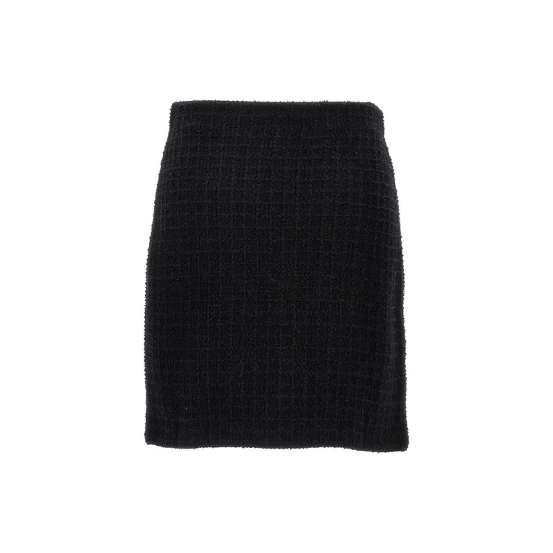 Self portrait Embellished Button Knitted Mini Skirt-1