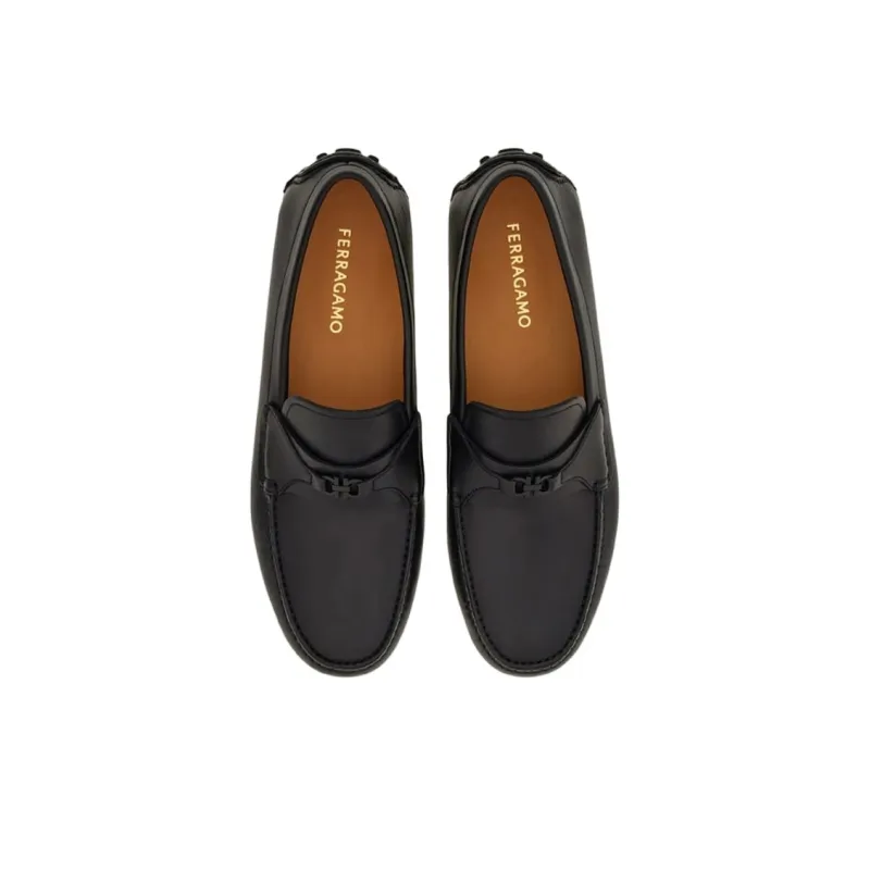 FERRAGAMO Gommino Loafers Men's Black-3