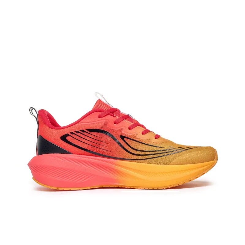 Qing Pao Low Top Running Shoes Men's Red Yellow-1