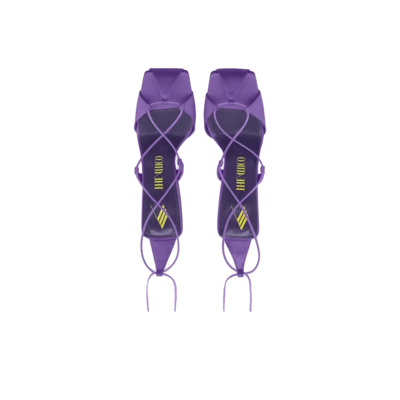 The Attico Adele Lace-Up Satin Sandals Women's-3