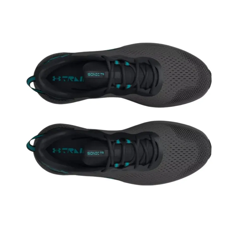 Under Armour Cushioning Wear-Resistant Low-Top Running Shoes Unisex Black Blue-4