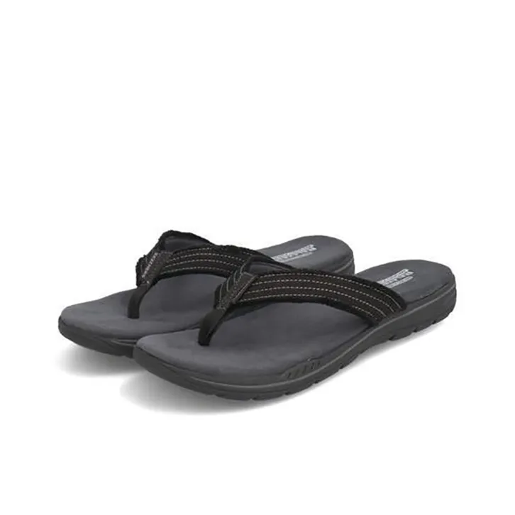 Skechers Relaxed Fit Rubber Sole Abrasion-Resistant Slide Slippers Men's-2