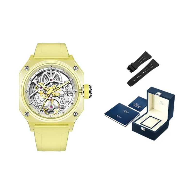 HaofaTourbillon Automatic Mechanical Movement Watch Men's Watches Black Dial-6