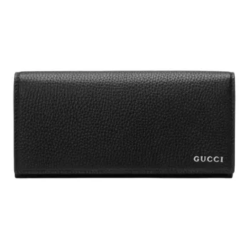 GUCCI Leather Coin Purse Men's Black