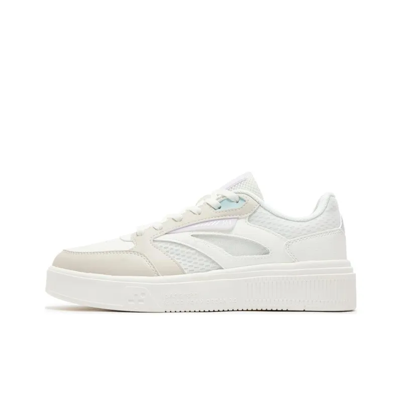 361° Anti Slip Wear Resistant Low Top Skateboard Shoes Women's White Gray-0