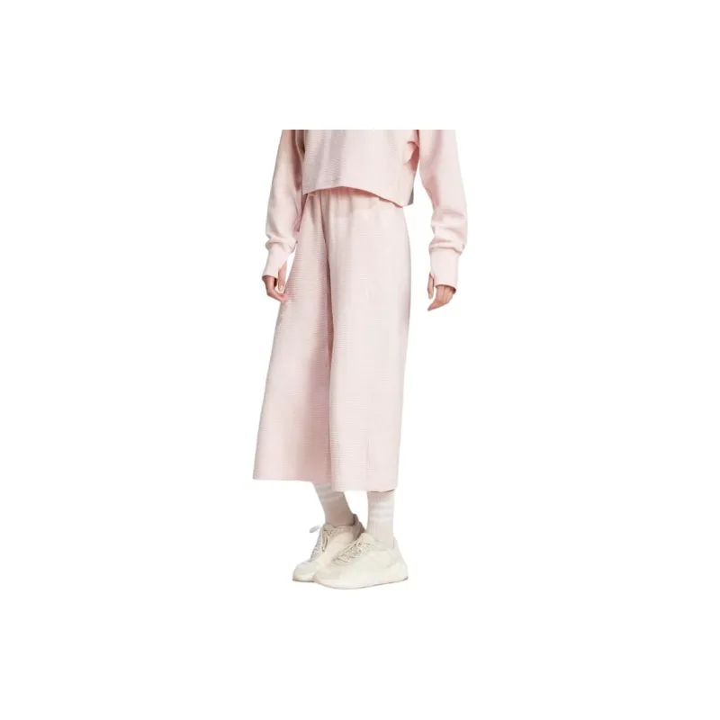 Adidas Free Shipping With AdiClub All Szn Rib 7/8-Length Wide Leg Pants-2