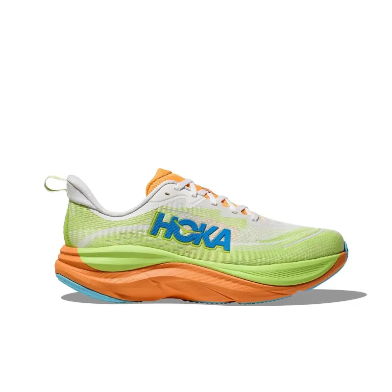 HOKA ONE ONE Anti-Slip Wear-Resistant Low-Top Casual Running Shoes Men's Green Orange-1