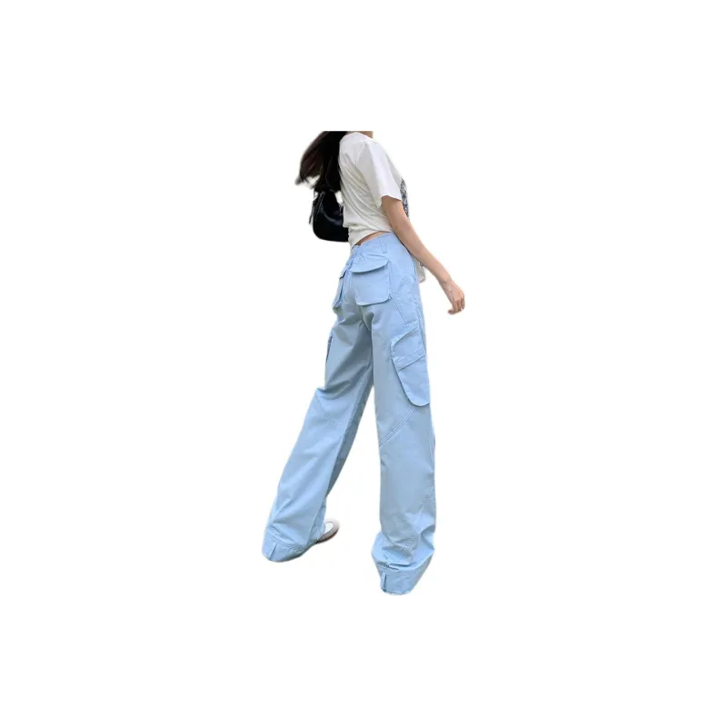 Kazakhstan Casual Pants Women's Blue-1