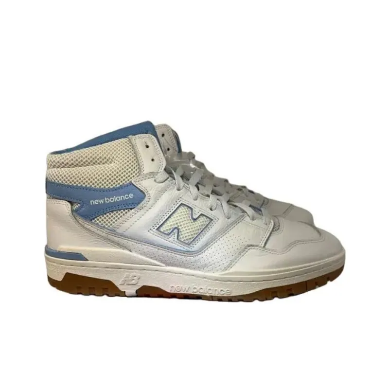 AIME LEON DORE x New Balance NB 650 'UNC' Durable Breathable High-Top Vintage Basketball Shoes Men's White Blue-1