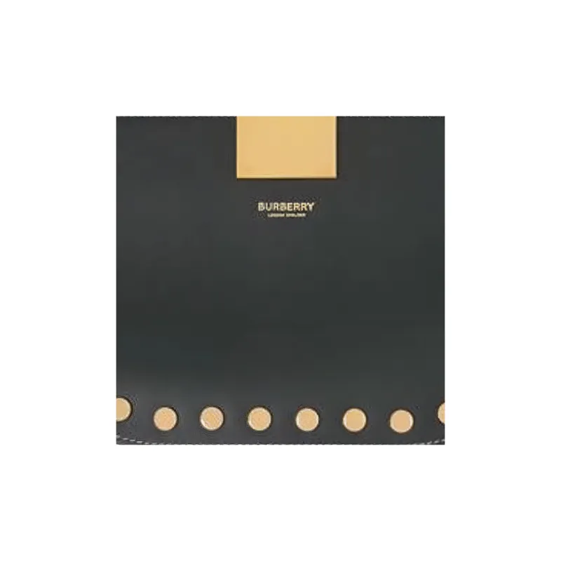 Burberry Olympia Leather Crescent Moon Clutch Women's Black-3
