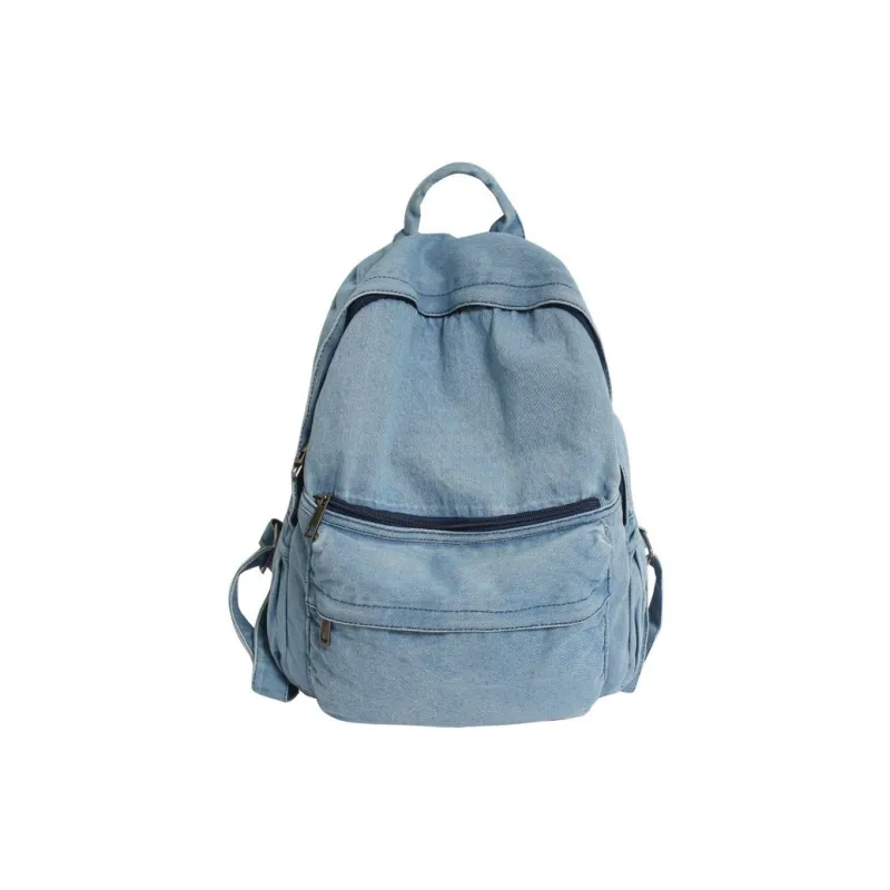 Huangmu Denim Backpack Regular Unisex Dark Gray/Light Blue-5
