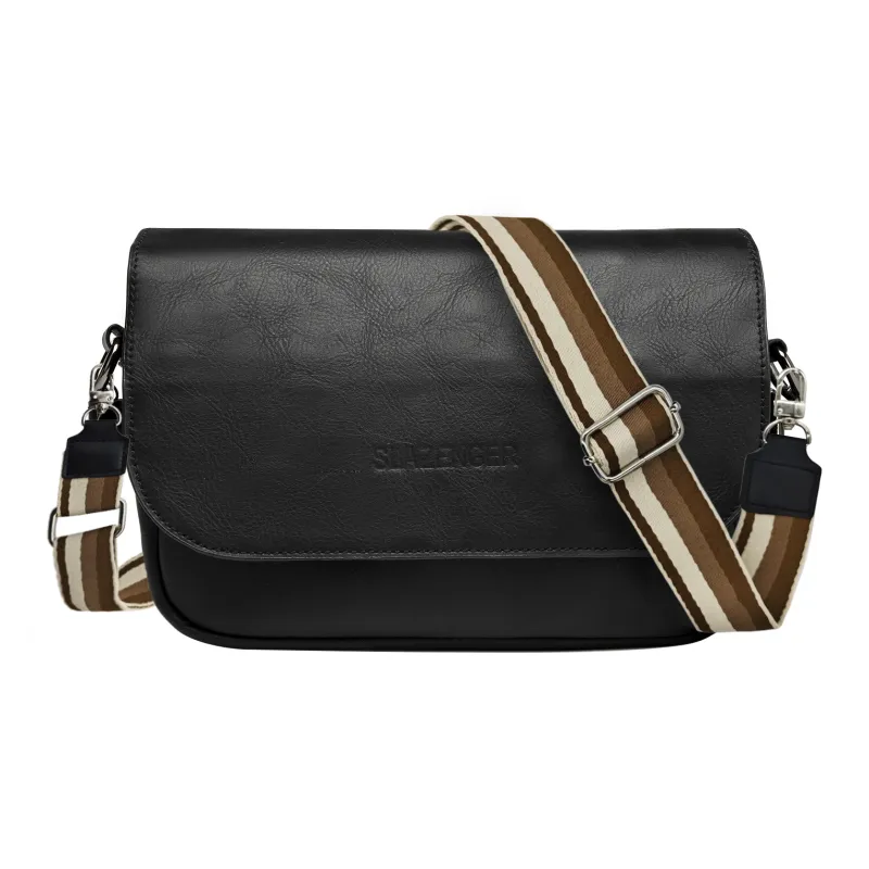 Slazenger PU Shoulder Bags Regular Unisex Classic Black-5