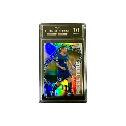 Topps Leo Messi Star Card Large Paris Saint-Germain Stadium Multicolor Holographic Card 10 Points Graded Cards 1 Pc