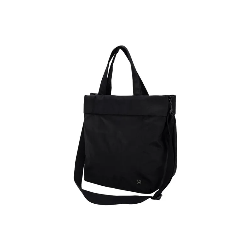 361° Fabric Tote Bag Shopping Bag Portable Crossbody Bag Shoulder Bag Women's Black/Ecru-2