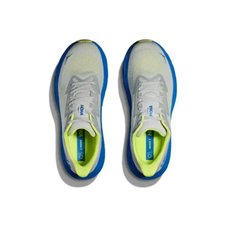 HOKA ONE ONE Arahi 7 Anti Slip Wear Resistant Low Top Running Shoes Men's Gray Blue Green-5