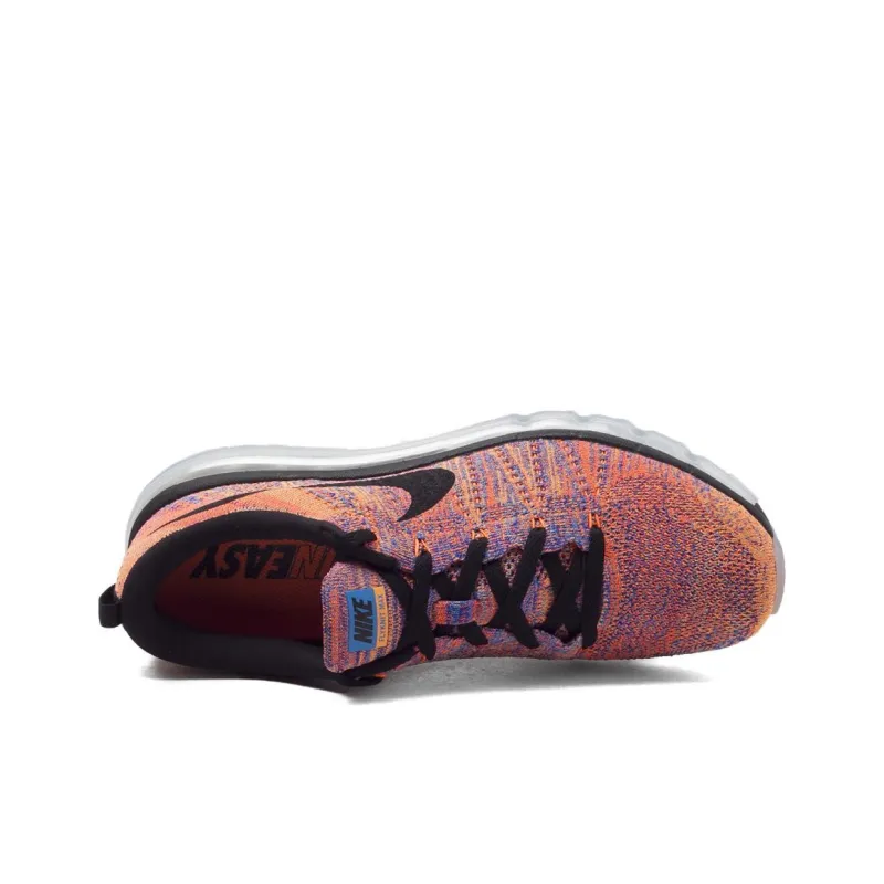 Nike Air Max Flyknit Cushioning Wear-Resistant Low-Top Running Shoes Women's Black Multicolor-2