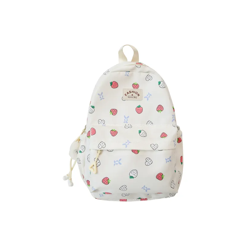 MOK Nylon Backpack Unisex White/Purple/Green/Blue/Pink-0