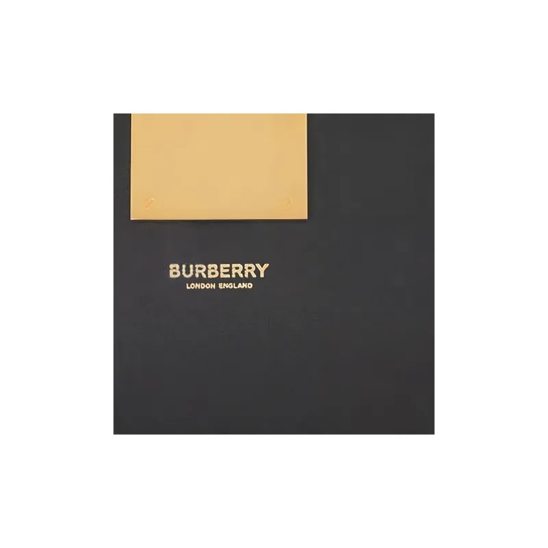 Burberry Olympia Leather Crescent Moon Clutch Women's Black-2
