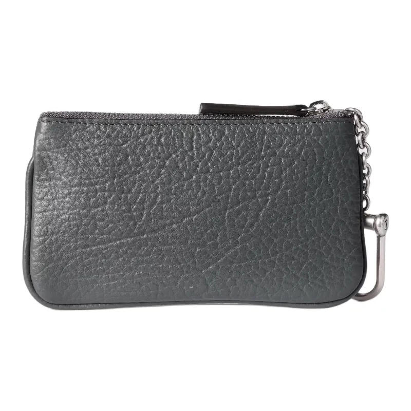 GUCCI Grain Leather Key Pouch Men's Gray-3