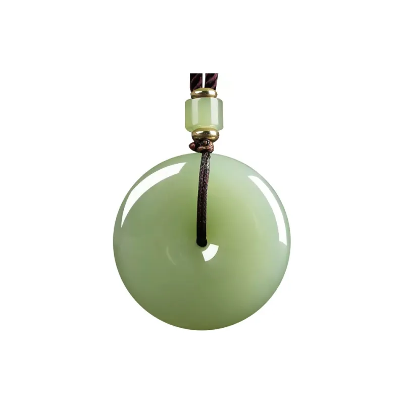 GOLDFISH ALLEY Peace Buckle Necklace Pale Greenish White Jade Unisex-0