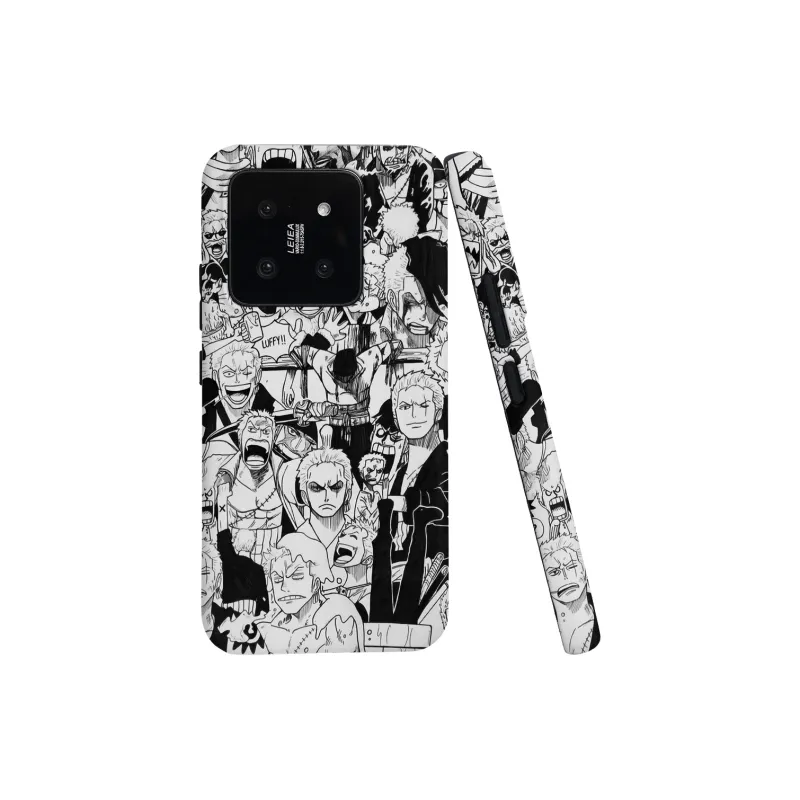 Keshami PC Material Comic Zoro Fully Enclosed Impact Resistant Matte Phone Cases Compatibility Xiaomi 15 Pro/14 Pro-0