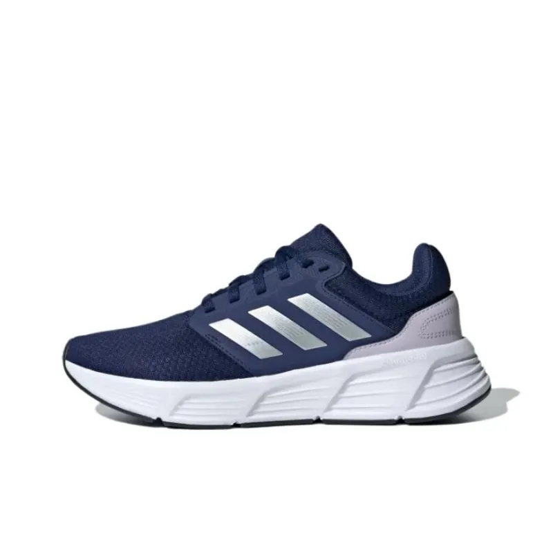 Adidas Galaxy 6 Anti-Slip Wear-Resistant Low-Top Casual Running Shoes Women's Blue Silver-0