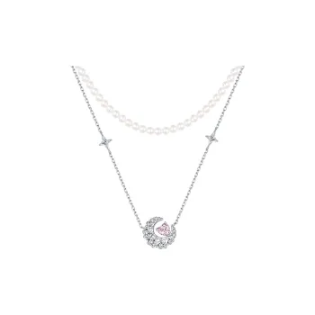 FANCI Dreamy Heart Moon Series S925 Necklaces Women's