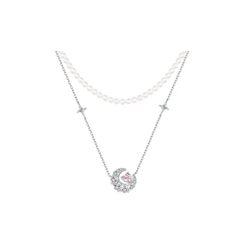 FANCI Dreamy Heart Moon Series S925 Necklaces Women's