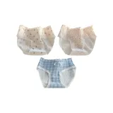 3 Pack (Strawberry+Dark Blue Plaid+Small Flower)