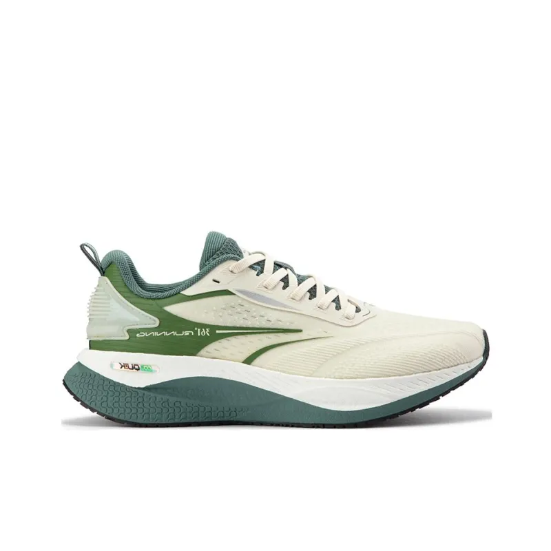 361° Speed Boost CQT Cushioning Wear-Resistant Low-Top Casual Running Shoes Men's White Green-1