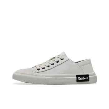 Cabbeen Minimalist Low Top Skateboard Shoes Men's White