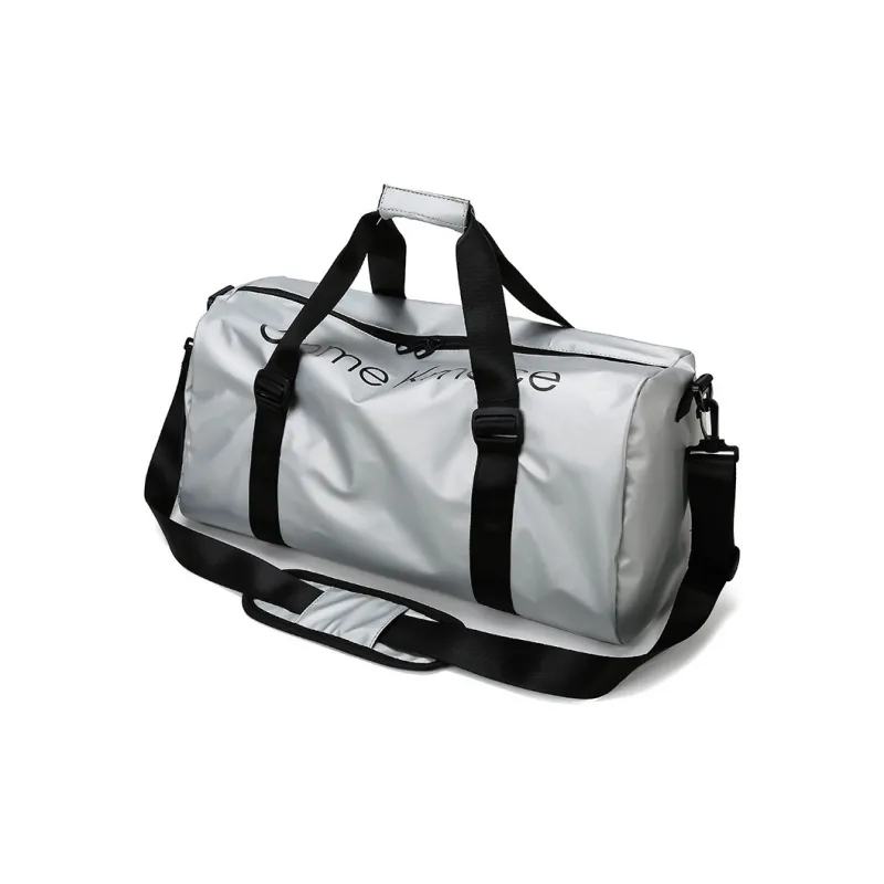 Huangmu Oxford Travel Bag Regular Unisex Black Red/Blue/Silver-1