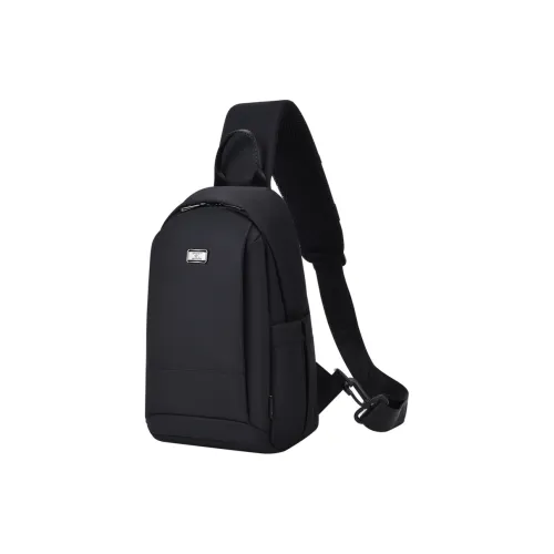 SEPTWOLVES Fabric Sling Bag, Shoulder Bag, Crossbody Bag Regular Men's Black