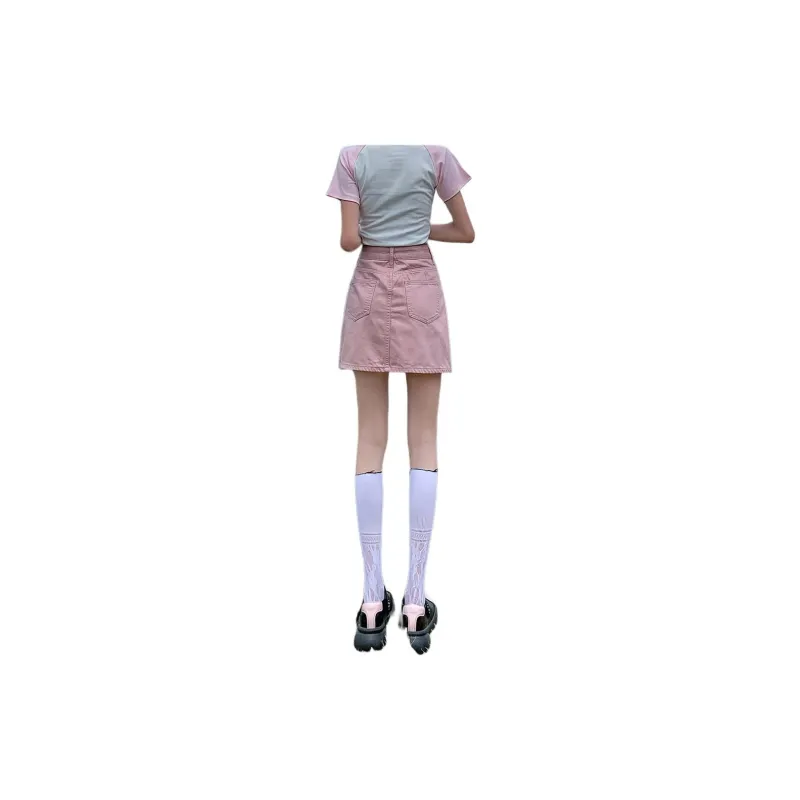 Kazakhstan Denim Short Skirts Women's-1