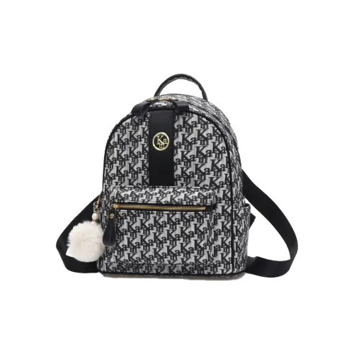 Weymond Soft Leather Fashion Versatile Casual Travel Outbound Hip Multi Purpose Women's Black/Gray