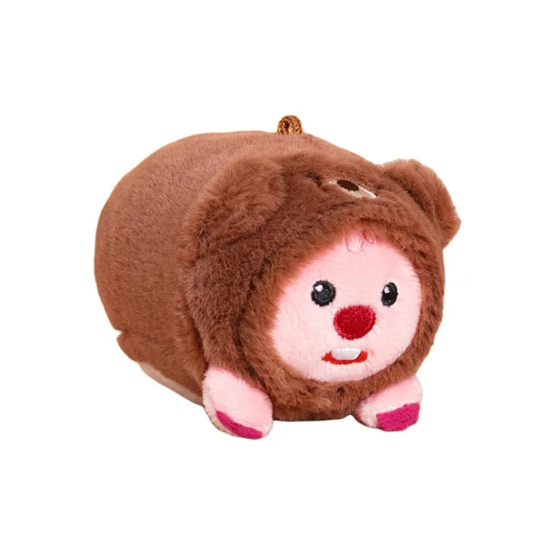 Zanmang Loopy Ruby Panda Loopy The Beaver Stress Relief Ball Dolls Plush Pendant 10cm Height-3