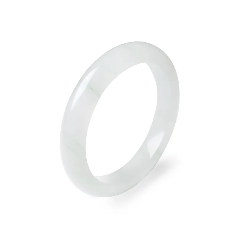 Artisan Lock Heart Jade Chalcedony Jade Bangles Women's-0