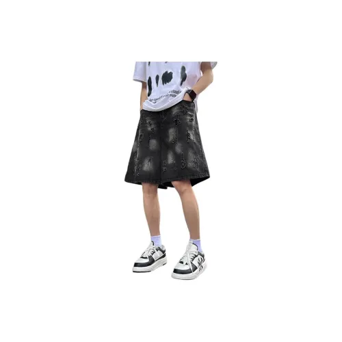 Glona Klio Denim Shorts Unisex Black/Gold