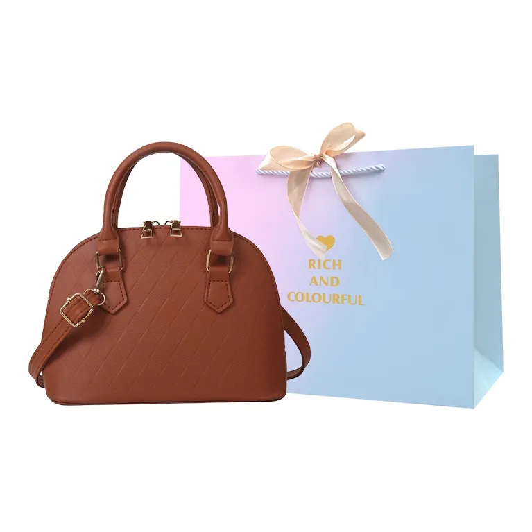 SUPERCUTE PU Dome Bag Shoulder Bag Crossbody Bag Handbag Women's Black Red/Green/Orange/Brown-24
