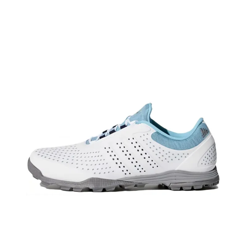 Adidas Adipure Anti-Slip Wear-Resistant Low-Top Golf Shoes Women's White Blue-0
