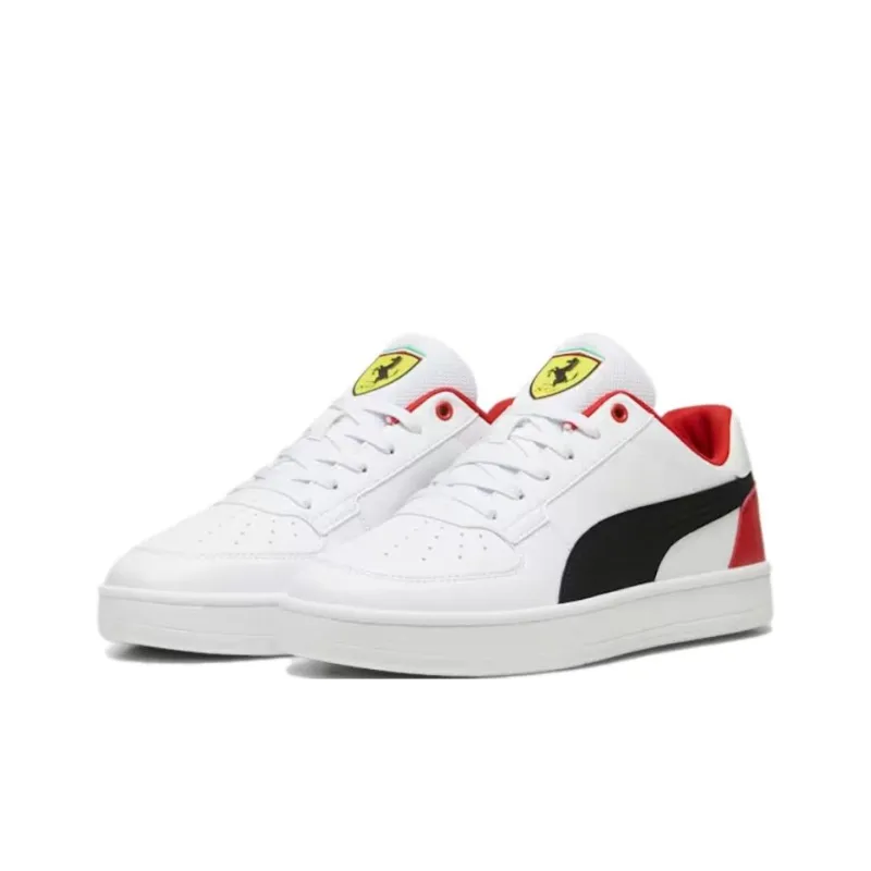 PUMA Scuderia Ferrari Slip Resistant, Abrasion Resistant, Breathable Low Top Skateboard Shoes Men's White-2