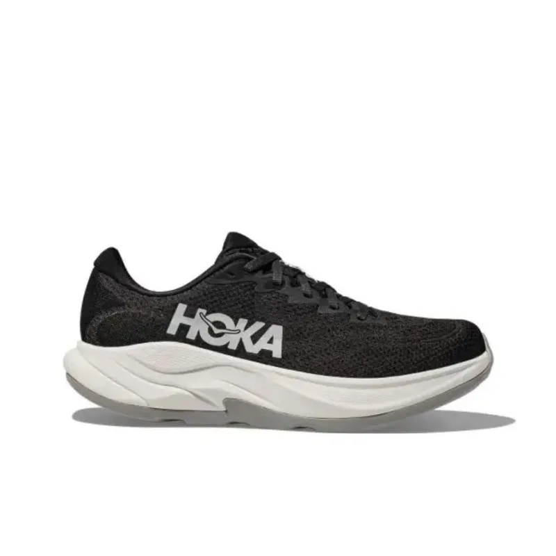 HOKA ONE ONE Anti-Slip Wear-Resistant Low-Top Running Shoes Men's Black White-1