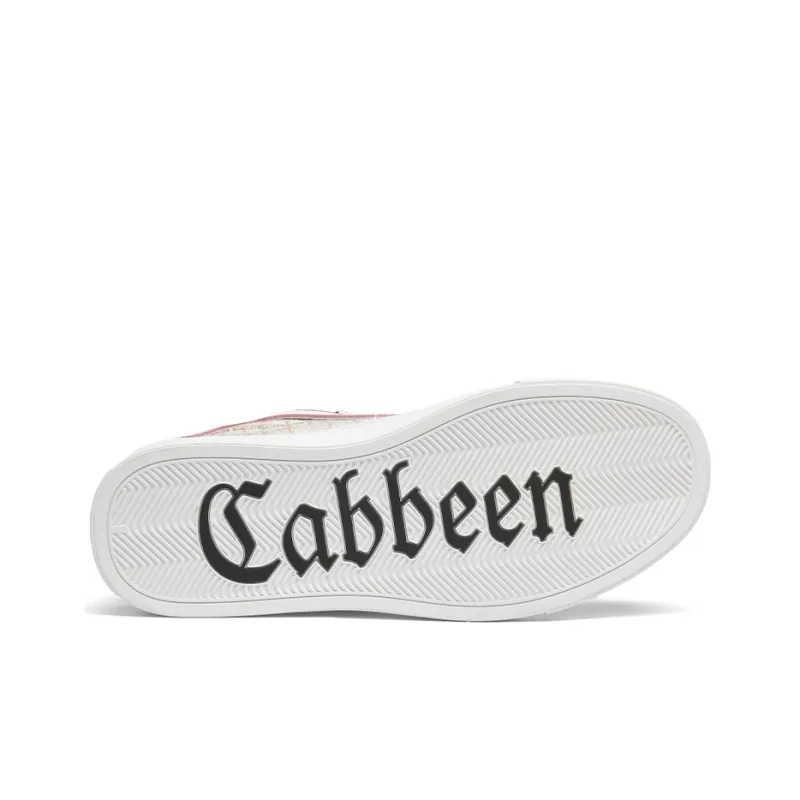 Cabbeen Comfortable Casual Preppy Slip Resistant Low Top Skateboard Shoes Men's Ecru-5
